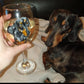 Pet portrait wine glass